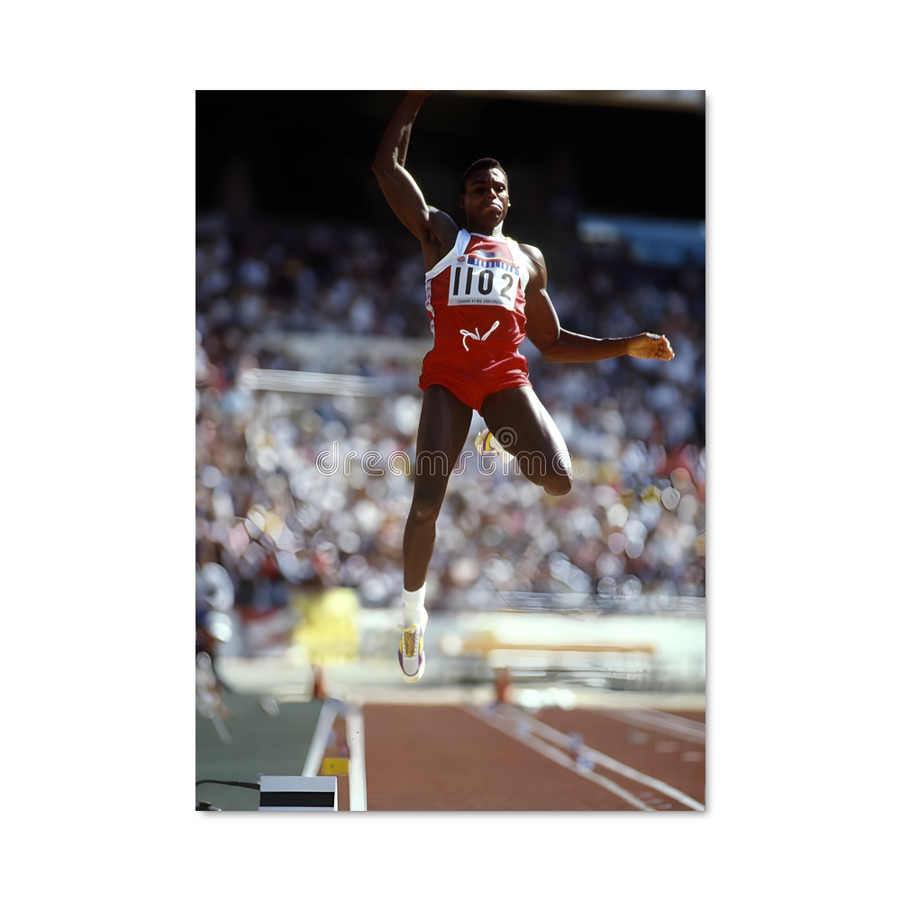 Poster L'Étoile Rouge et Blanche – affiche Athlétisme